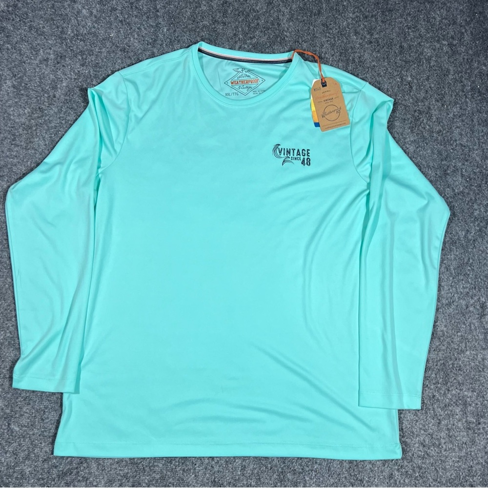 NWT Weatherproof  Vintage SunProof Men's Long Sleeve Shirt XXL Sky Blue
